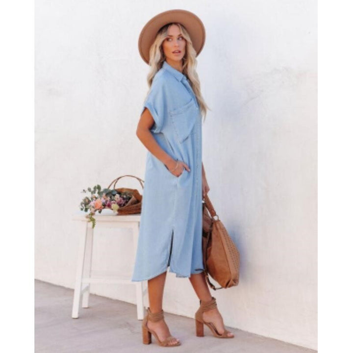 Elin - Casual Sukienka Dżinsowa dla Kobiet