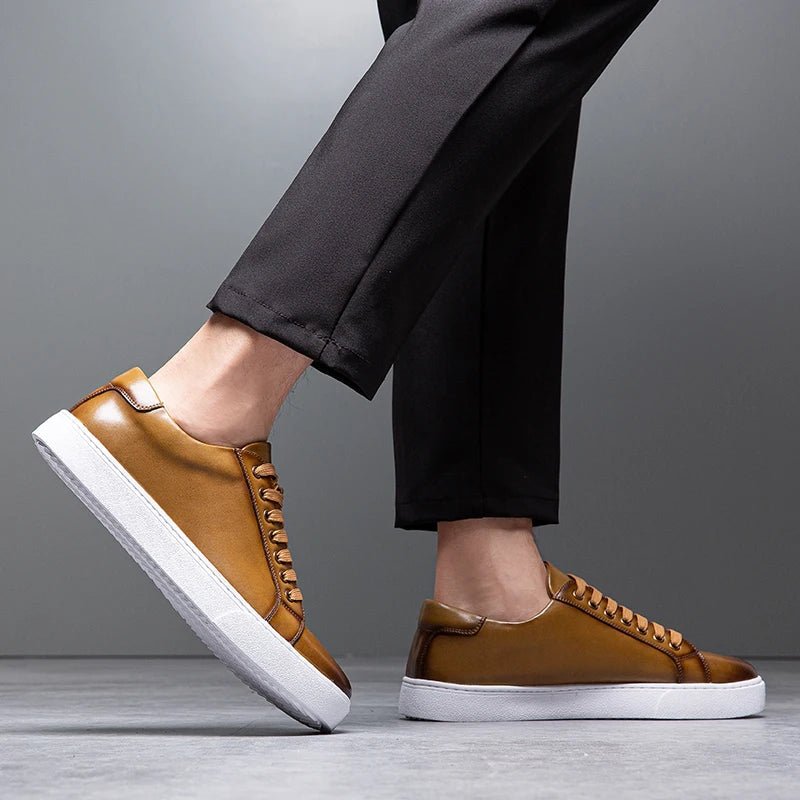 Enzo | Męskie sneakersy ze skóry
