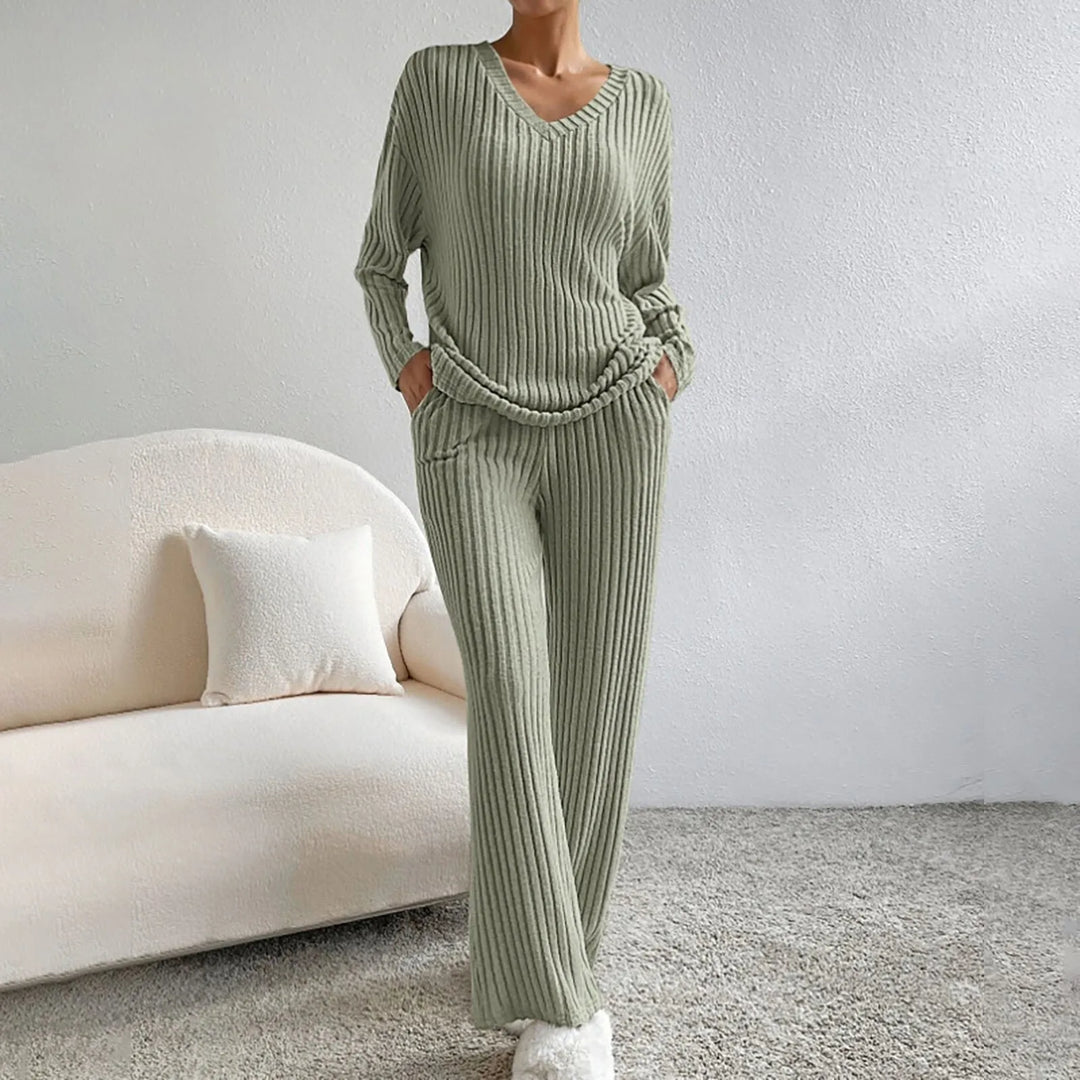 Kobieta | Stylowy Zestaw Wygodny | Pleciona Struktura | Luźny Krój | Styl Casual