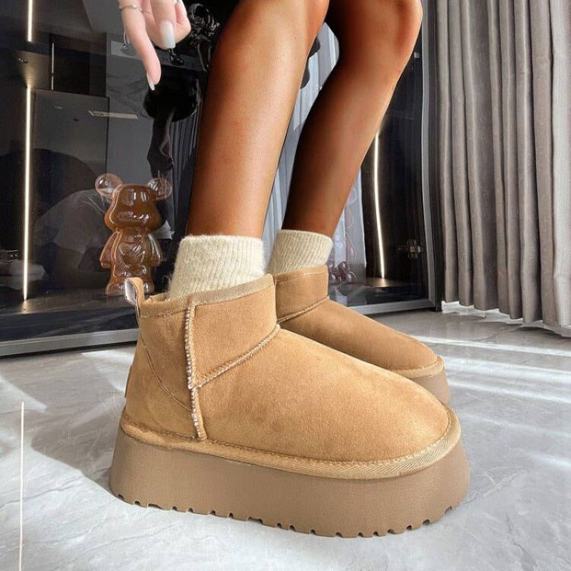 Śniegowce damskie | ocieplane, gruba podeszwa