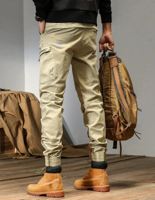 Męskie Spodnie Cargo Jogger z Elastycznym Pasem | Luźny Krój i Wielokieszeniowy Design | Na Miasto, Podróże i Outdoor