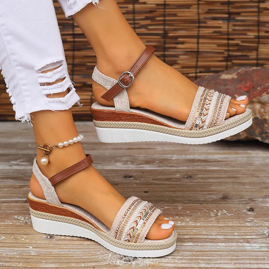 Dixie | Damskie Boho Sandały Letnie - Casual sandały z odkrytymi palcami