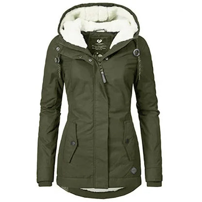 Parka damska | wodoodporna, futerko