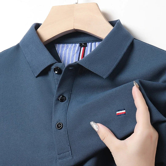 Męskie Polo z Krótkim Rękawem | Dopasowany Krój Slim Fit | Kołnierzyk z Guzikami | Na Co Dzień i Smart Casual