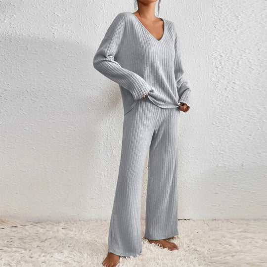 Kobieta | Stylowy Zestaw Wygodny | Pleciona Struktura | Luźny Krój | Styl Casual