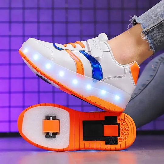 Rollix | Buty do jazdy na rolkach z 2 kołami – Trwałe sneakersy do jazdy na świeżym powietrzu