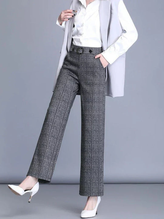 Damskie Spodnie z Wysokim Stanem i Szeroką Nogawką | Komfortowy Luźny Krój | Eleganckie na Co Dzień | Uniwersalne Stylizacje
