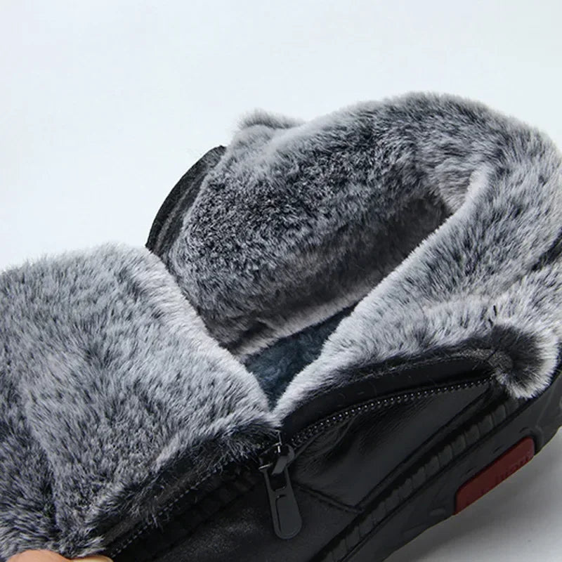 Buty zimowe damskie | futerko, szeroki nosek