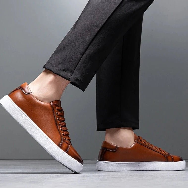 Enzo | Męskie sneakersy ze skóry