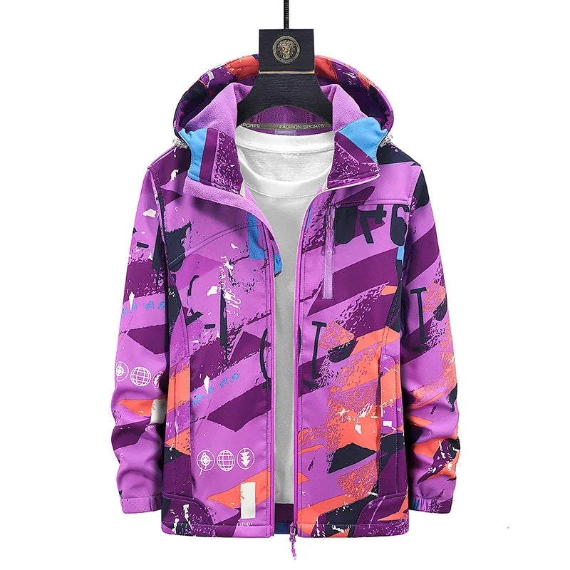 Kurtka unisex | softshell, polar, regulowany kaptur