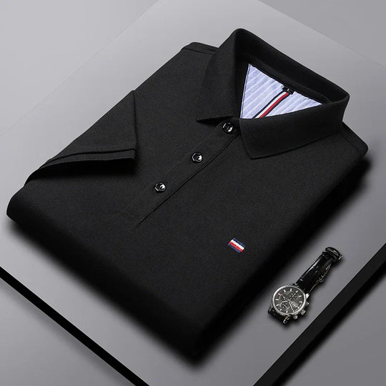Męskie Polo z Krótkim Rękawem | Dopasowany Krój Slim Fit | Kołnierzyk z Guzikami | Na Co Dzień i Smart Casual