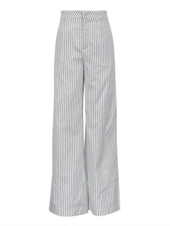 Damskie Spodnie z Wysokim Stanem i Szeroką Nogawką | Elegancki Krój z Fałdami i Kieszeniami | Komfortowe Spodnie do Pracy i Na Co Dzień | Styl Smart Casual
