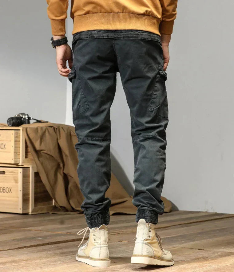 Męskie Spodnie Cargo Jogger z Elastycznym Pasem | Luźny Krój i Wielokieszeniowy Design | Na Miasto, Podróże i Outdoor