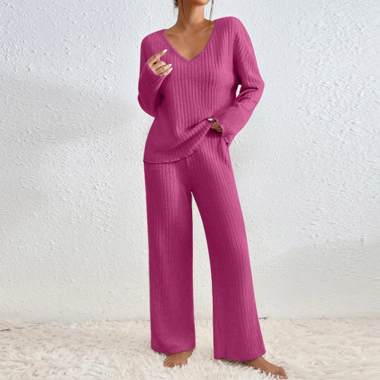 Kobieta | Stylowy Zestaw Wygodny | Pleciona Struktura | Luźny Krój | Styl Casual