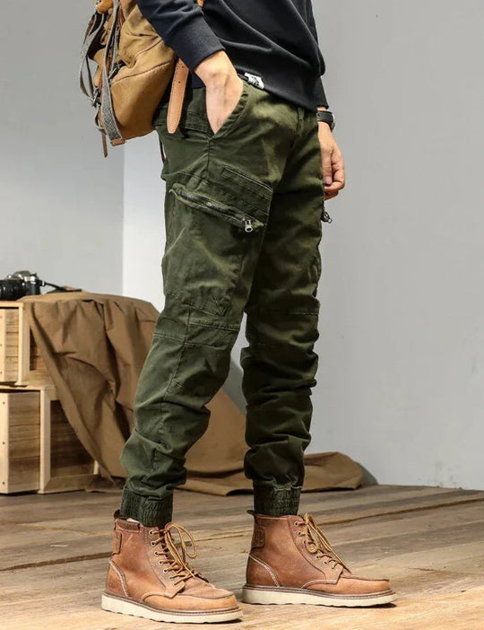 Męskie Spodnie Cargo Jogger z Elastycznym Pasem | Luźny Krój i Wielokieszeniowy Design | Na Miasto, Podróże i Outdoor
