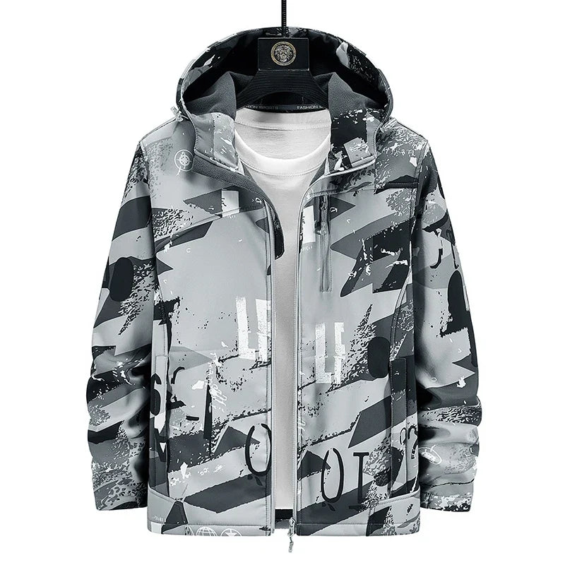 Kurtka unisex | softshell, polar, regulowany kaptur