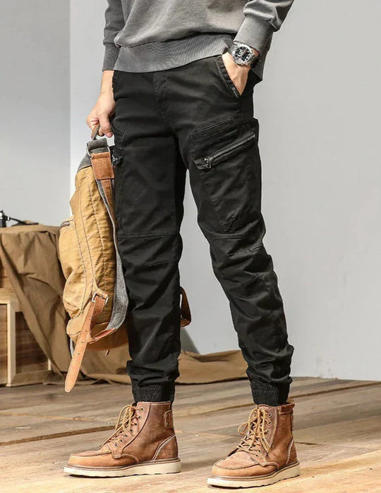 Męskie Spodnie Cargo Jogger z Elastycznym Pasem | Luźny Krój i Wielokieszeniowy Design | Na Miasto, Podróże i Outdoor