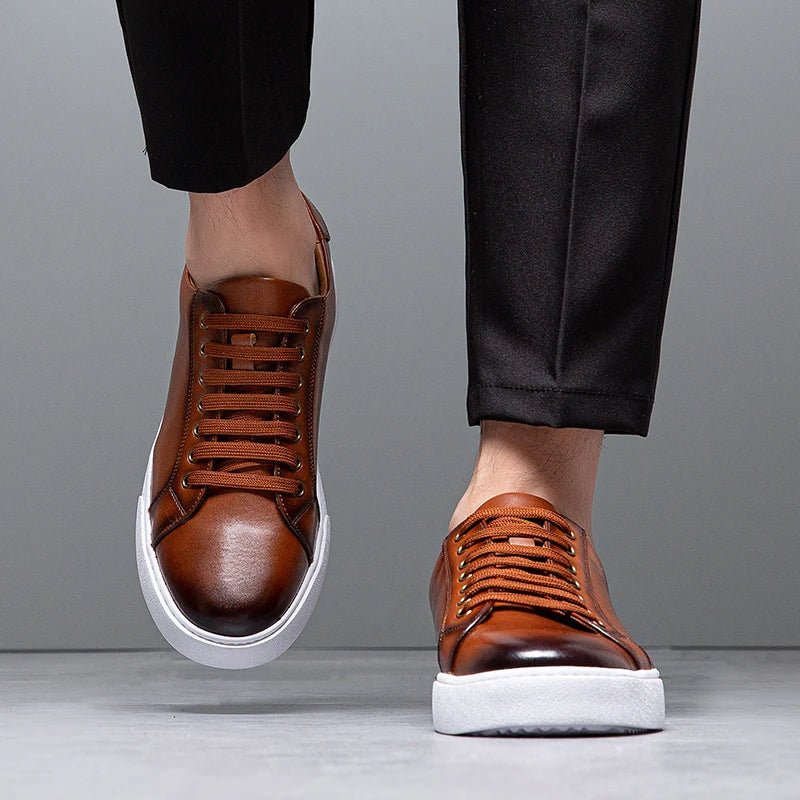 Enzo | Męskie sneakersy ze skóry