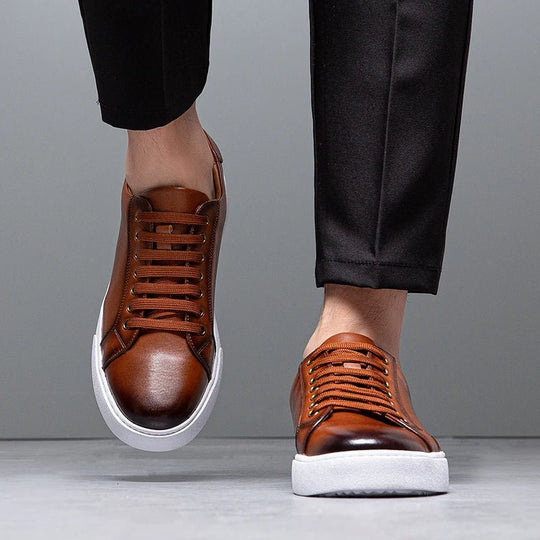 Enzo | Męskie sneakersy ze skóry
