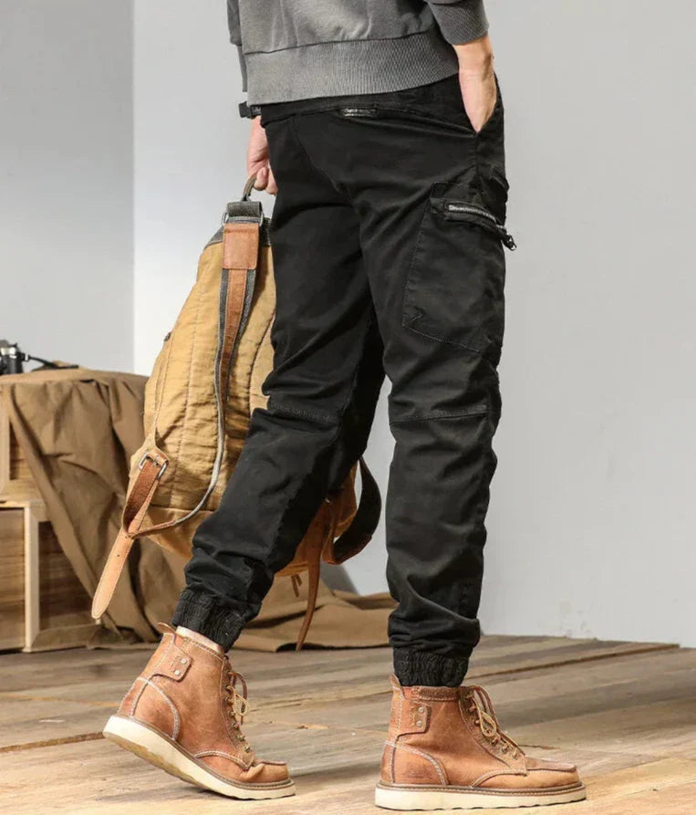 Męskie Spodnie Cargo Jogger z Elastycznym Pasem | Luźny Krój i Wielokieszeniowy Design | Na Miasto, Podróże i Outdoor