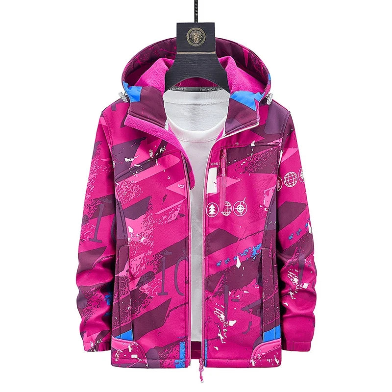 Kurtka unisex | softshell, polar, regulowany kaptur