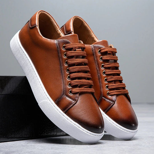 Enzo | Męskie sneakersy ze skóry