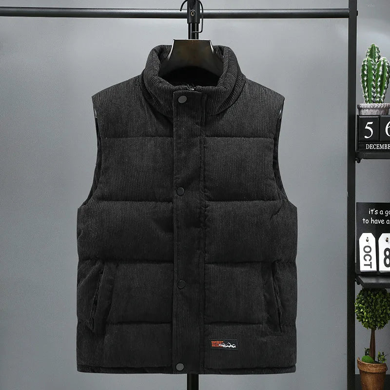 Kamizelka męska | sztruksowa, pikowana