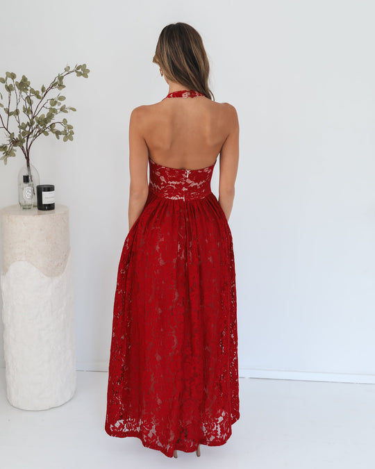 Kobieta | Sukienka Maxi | Halterowy Dekolt | Zwiewna Spódnica | Elegancki Krój