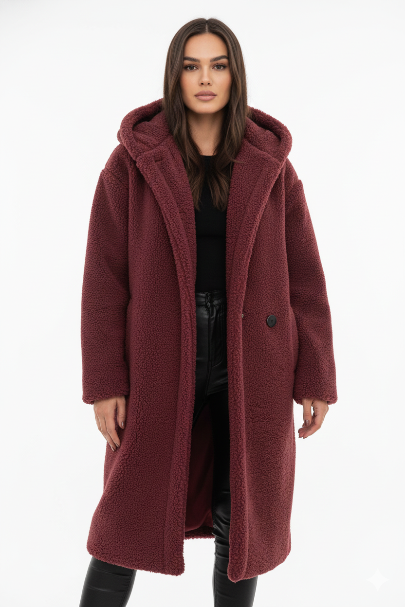 Kurtka damska | teddy, oversize