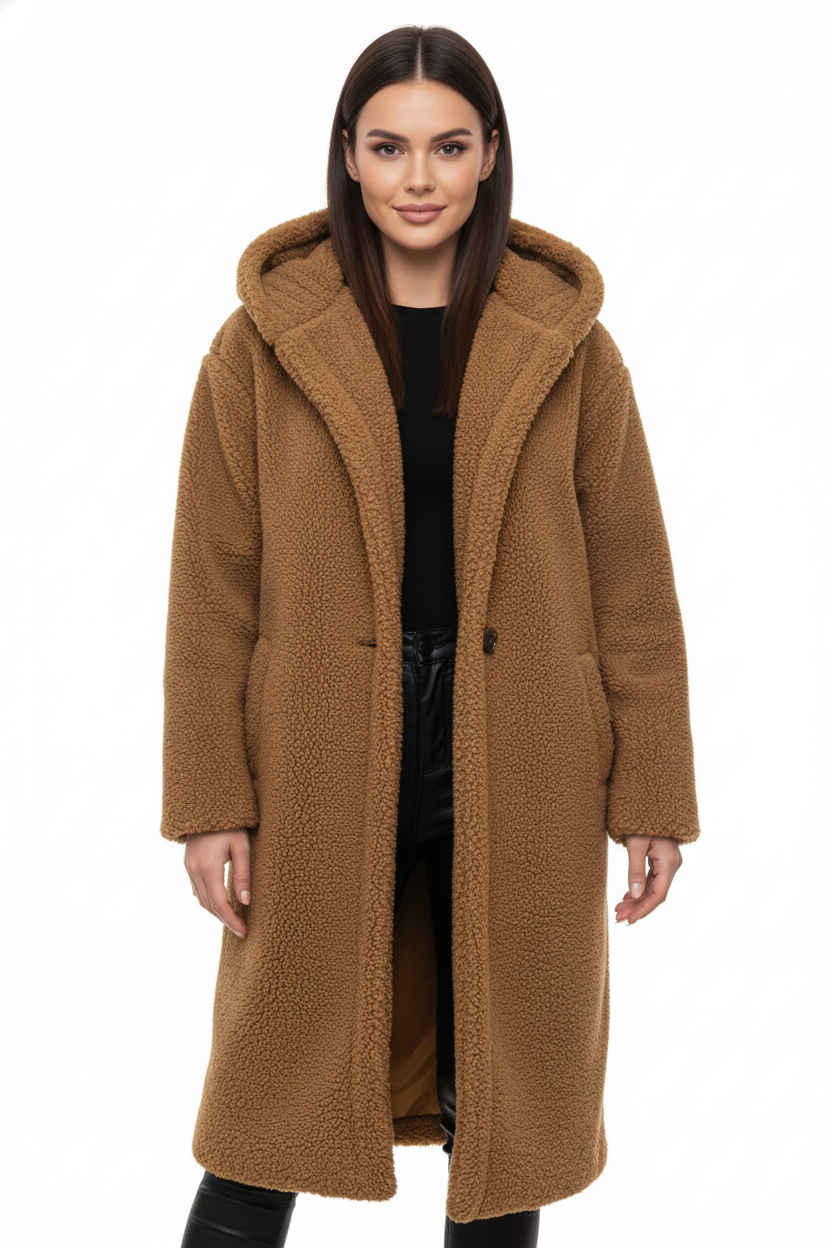 Kurtka damska | teddy, oversize