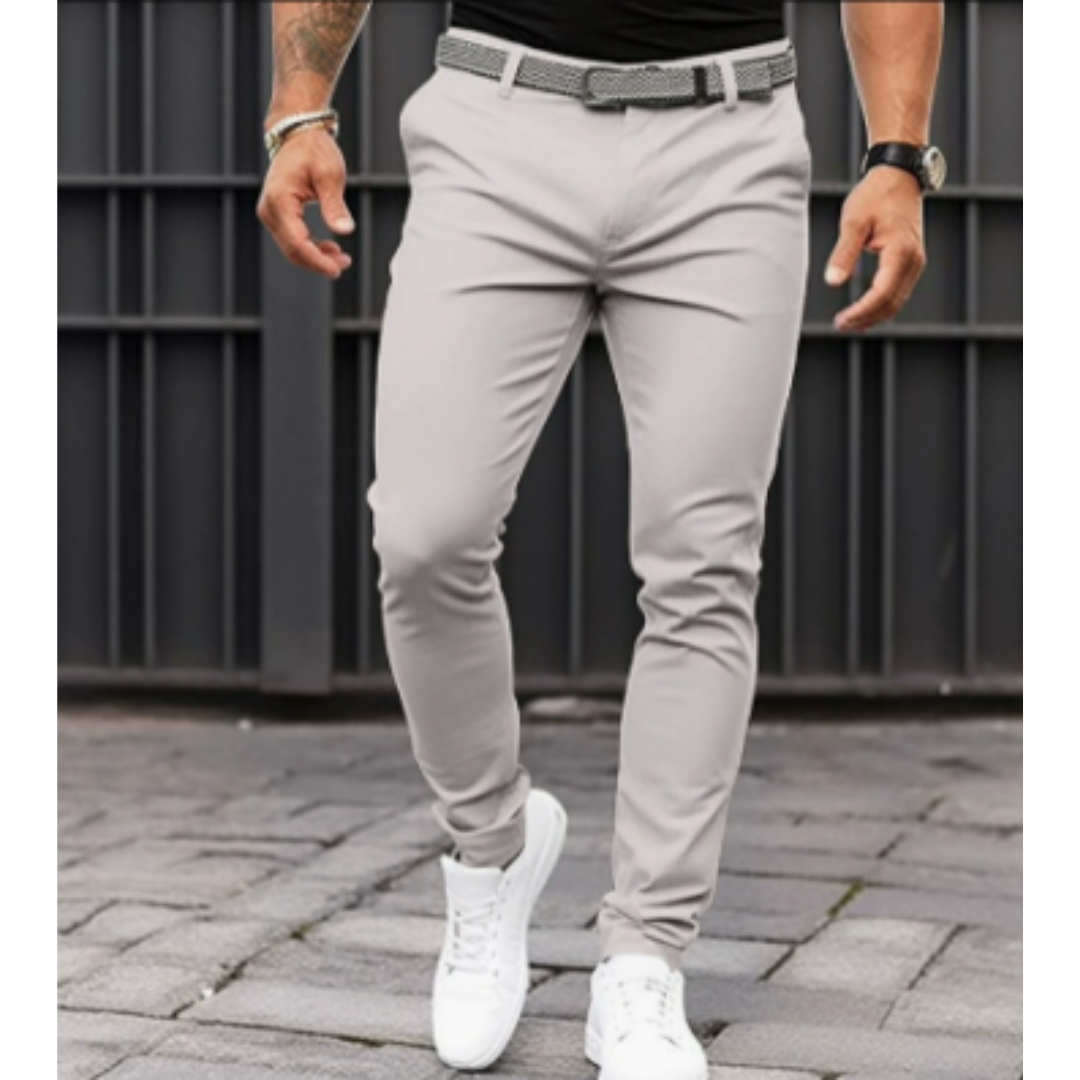 Męskie Spodnie Casual Slim Fit | Dopasowany Krój | Nowoczesny Styl Na Co Dzień | Na Luźne Wyjścia i Wieczorne Spotkania