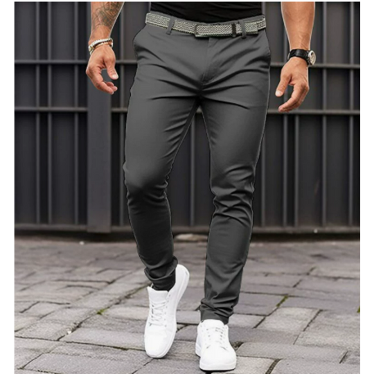 Męskie Spodnie Casual Slim Fit | Dopasowany Krój | Nowoczesny Styl Na Co Dzień | Na Luźne Wyjścia i Wieczorne Spotkania