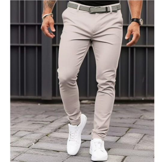Męskie Spodnie Casual Slim Fit | Dopasowany Krój | Nowoczesny Styl Na Co Dzień | Na Luźne Wyjścia i Wieczorne Spotkania