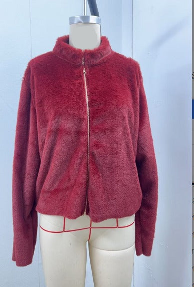 Damskie | Nimara Płaszcz Faux Fur | Elegancki i Ciepły | Zamek Pełnej Długości