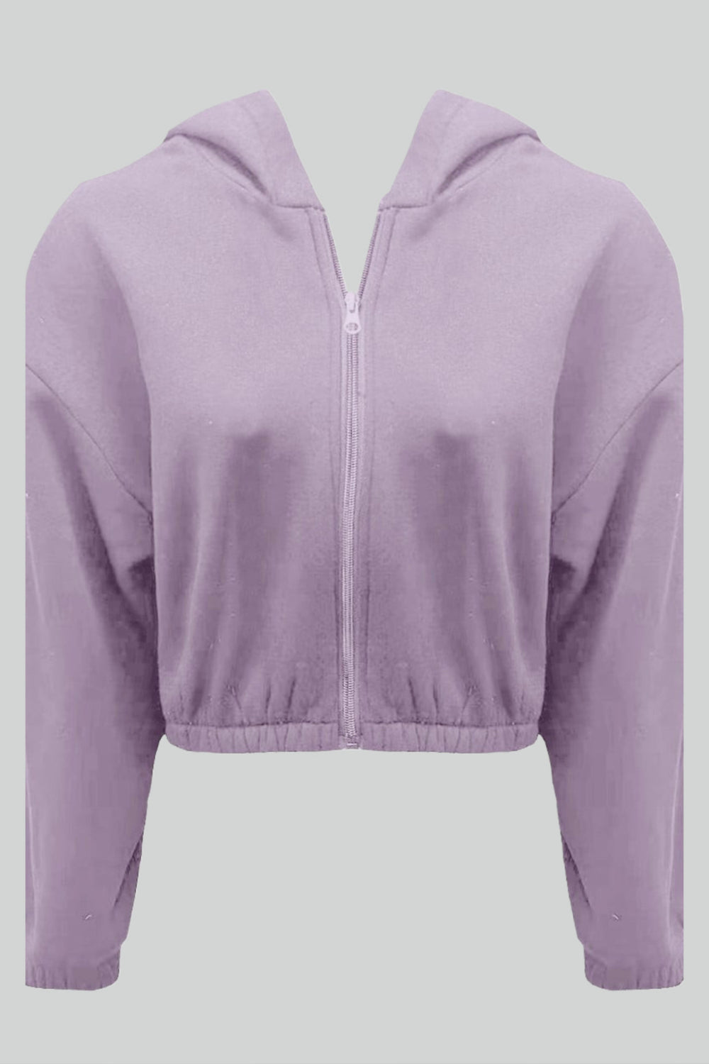 Kobieta | Krótka Bluza z Zamkiem | Styl Casual i Nowoczesny | Miękki i Wygodny Materiał