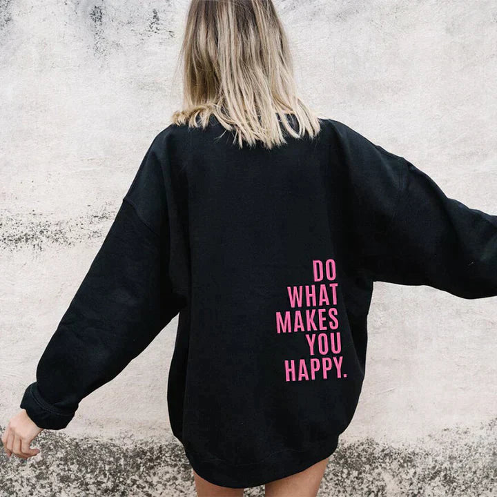 Kobieta | Bluza z Kapturem | Miękka Bawełna | Inspirujący Napis | Wygodny Styl Casualowy