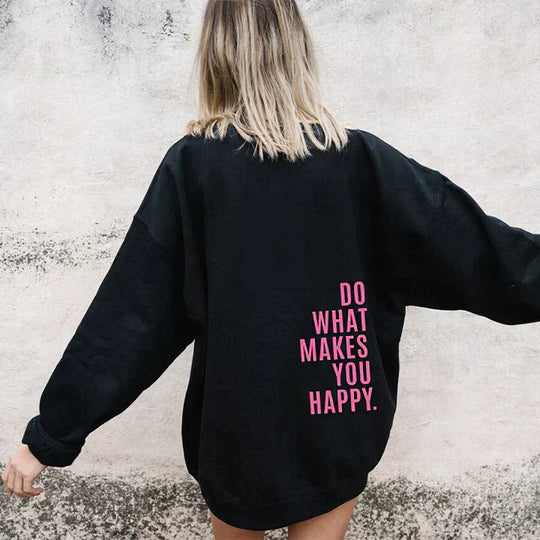 Kobieta | Bluza z Kapturem | Miękka Bawełna | Inspirujący Napis | Wygodny Styl Casualowy
