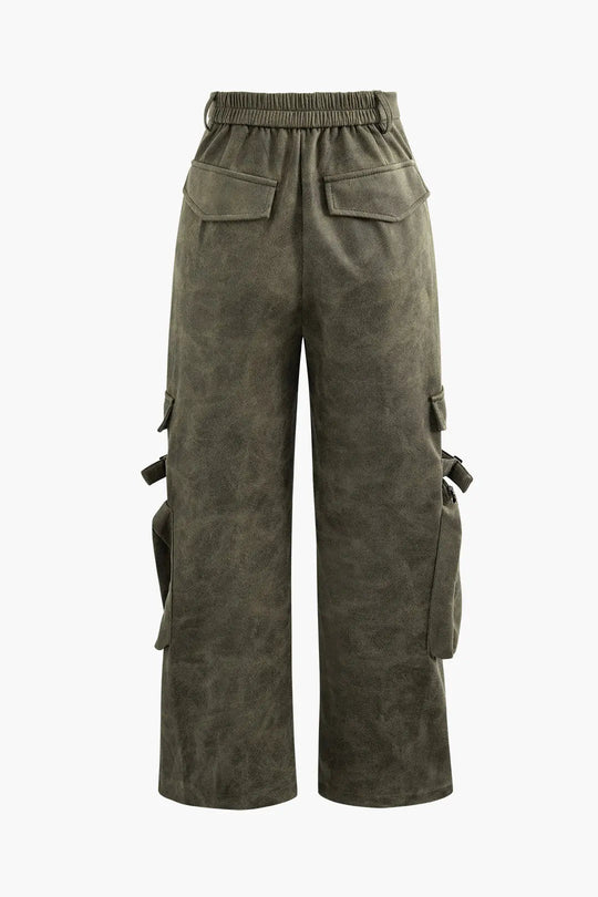Blanca - Modne Spodnie Cargo z Suede Touch dla Kobiet