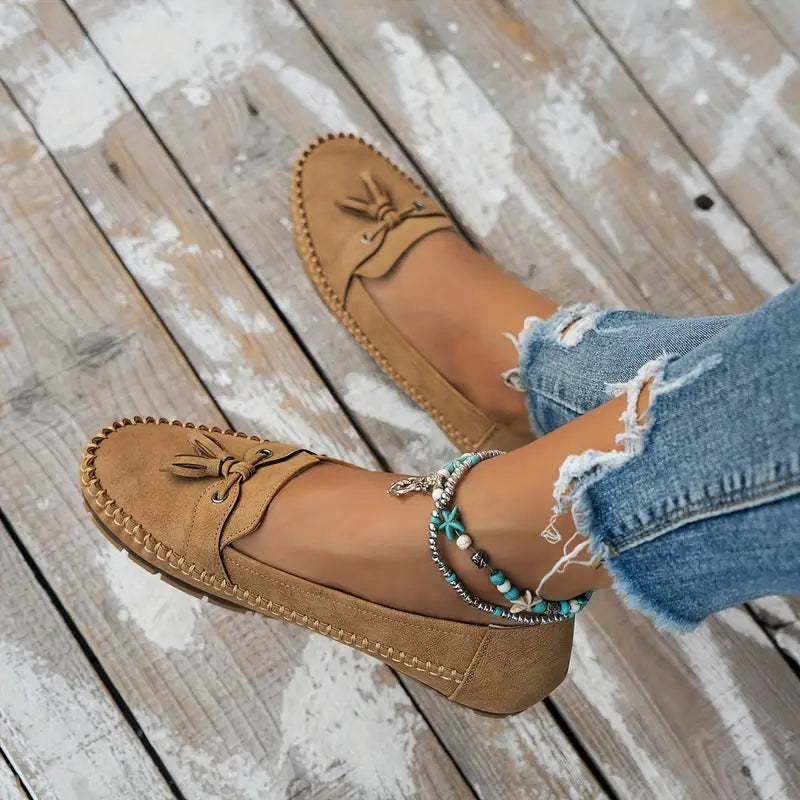 Voxa | Damskie Vintage Loafers - Stylowe Buty Slip-On z Komfortem