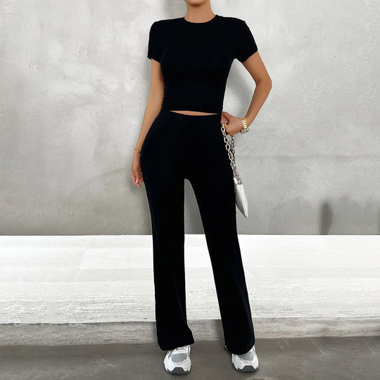 Kobieta | Zestaw Casual | T-Shirt | Spodnie | Styl Nowoczesny