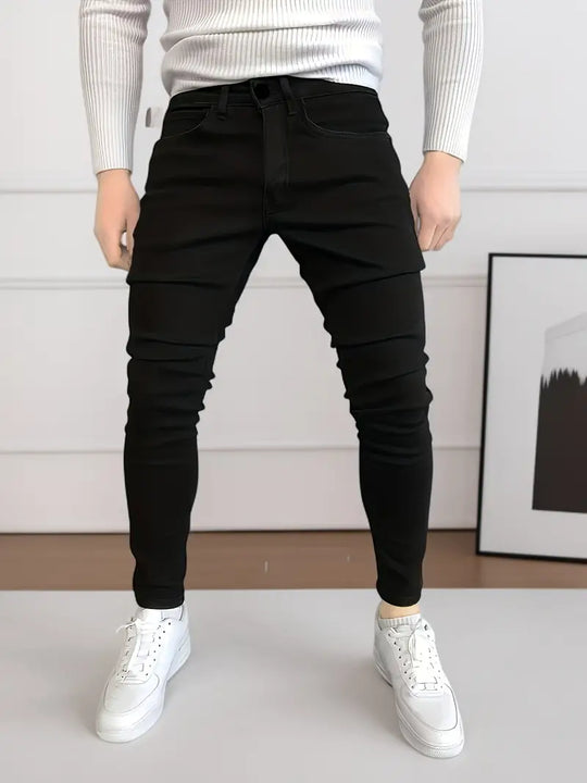 Męskie Klasyczne Jeansy o Prostej Linii | Wiosna–Lato | Komfortowy Krój | Neutralne Odcienie | Casual Everyday Denim