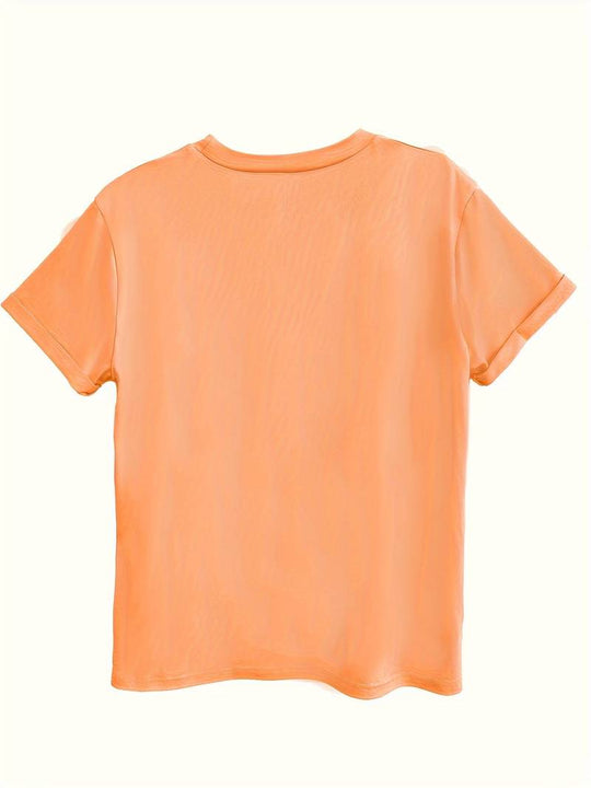 T-shirt o Luźnym Kroju z Wzorem Kolorowych Serc dla Kobiet | Idealny na Co Dzień