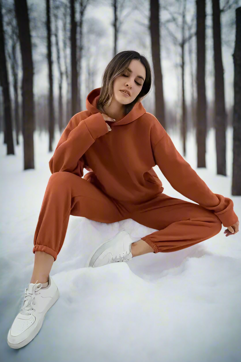 Cozy | Dres Damski z Kapturem i Spodniami Dresowymi | Komfortowy, Casual Look