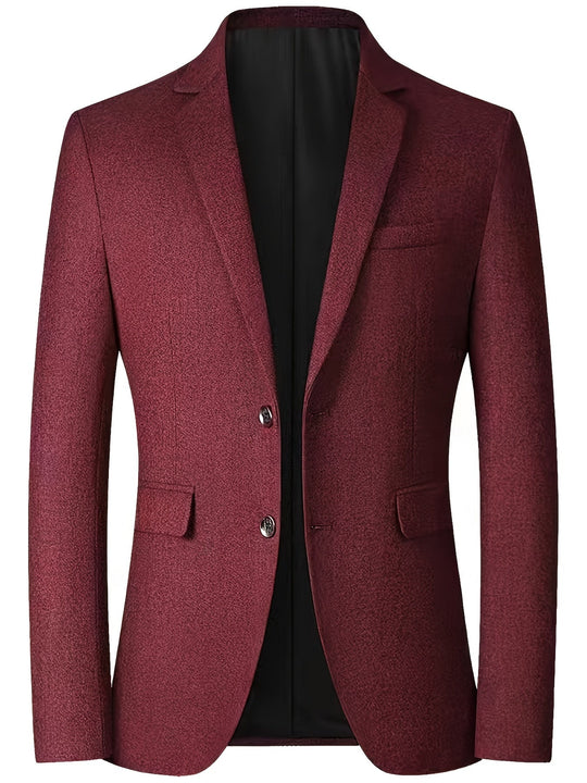 Marynarka Slim-Fit z Zapięciem na Dwa Guziki dla Mężczyzn | Idealna na Okazje Zawodowe i Formalne
