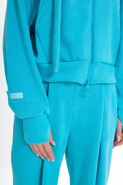 Bluza damska | sztruksowa, kaptur