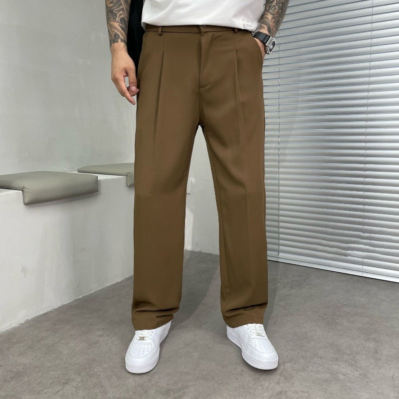 Męskie Spodnie Dżinsowe o Wygodnym Kroju | Casual Jeans na Co Dzień | Długie Nogawki | Uniwersalny Jednolity Design