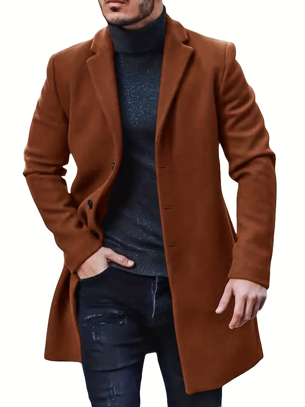 Płaszcz męski | elegancki, dopasowany krój