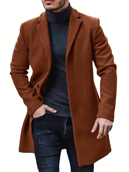 Płaszcz męski | elegancki, dopasowany krój
