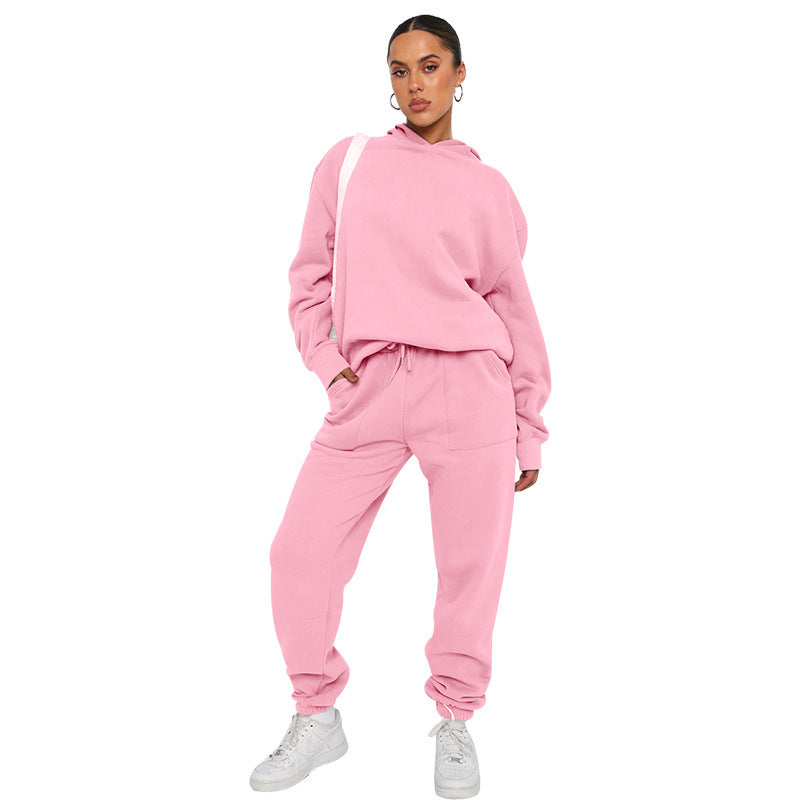 Kobieta | 2-częściowy komplet dresowy | Bluza z kapturem | Spodnie typu jogger | Styl casual i wygodny