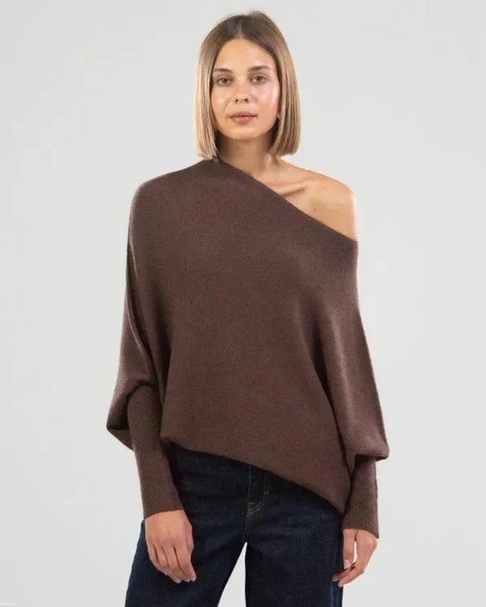 Sweter damski | oversize, odpinany kołnierz